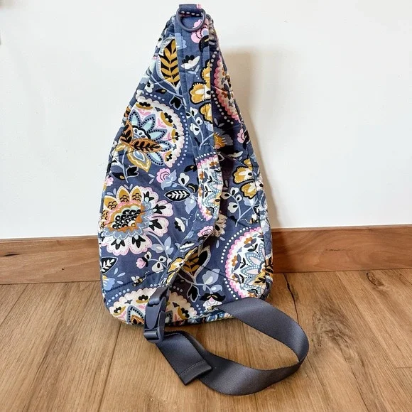 Vera Bradley Lighten Up Sling Backpack Charmont Meadow Gray - Picture 5 of 10